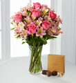 Dreamland Pink Bouquet with Vase and Godiva� Chocolates