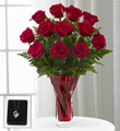 The FTD� Anniversary Rose Bouquet with Heart Pendant