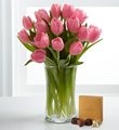 Pink Prelude Tulip Bouquet with Chocolates